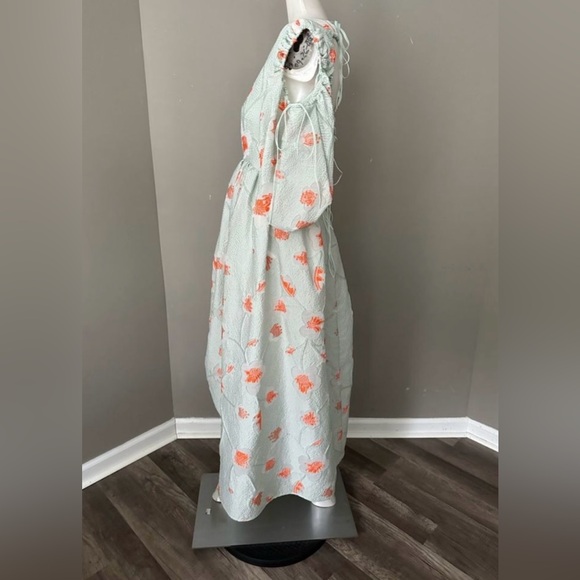 Cecilie Bahnsen Dress - Fenja Cold-Shoulder Midi Dress - Size 4 - Picture 8 of 12